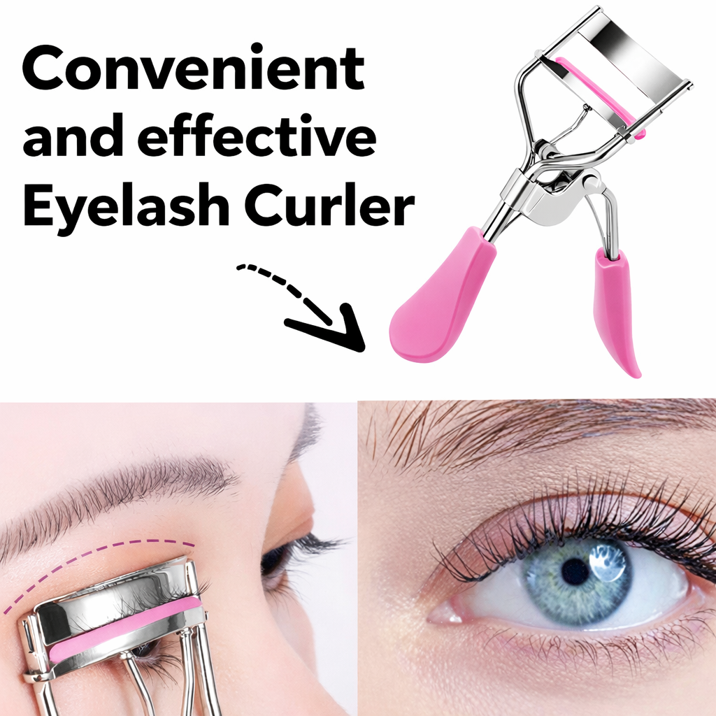 Makeup Eyelash Curler- GGS Wide-Angle Eyelash Curler is designed to curl eyelashes, featuring a stainless steel body and comfortable handles - 1 Piece