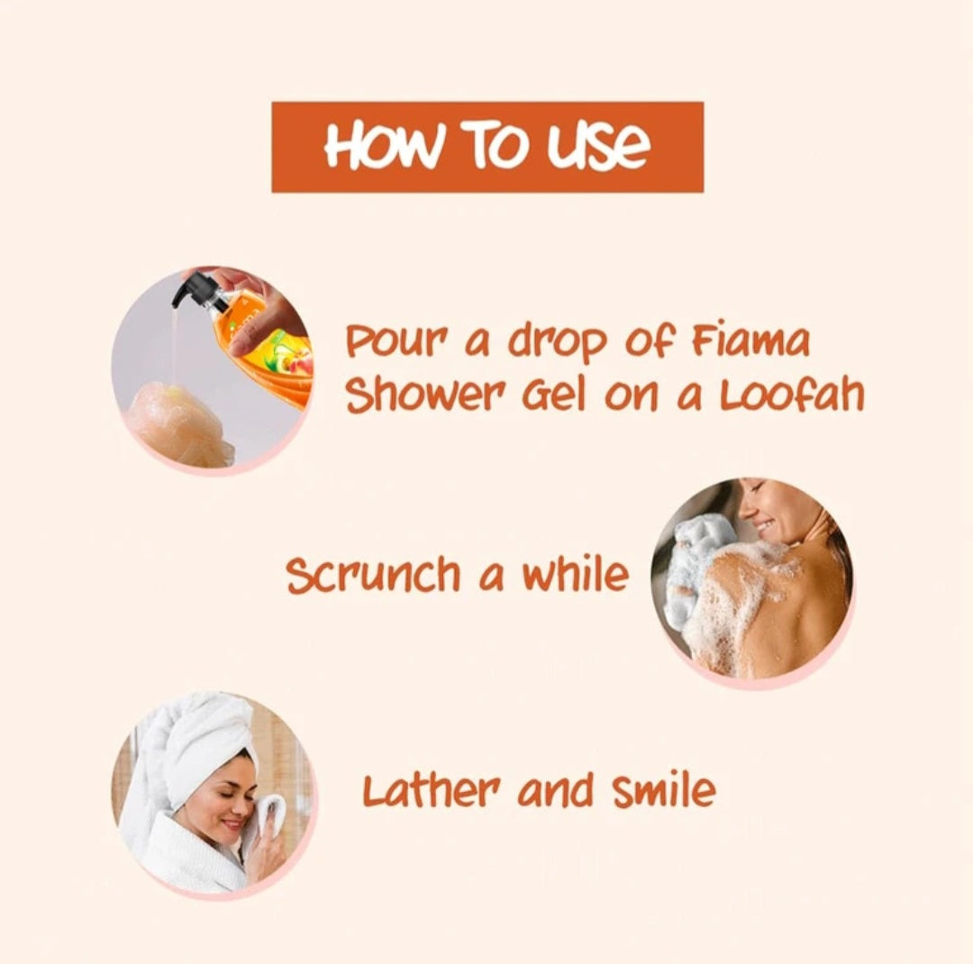 Body Wash & Shower Gel- Fiama Skin PH Friendly Shower Gel enriched with Peach & Avocado which Moisturizes and Conditioners the Skin - 500ml