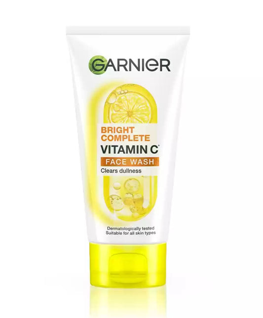 Face Wash- GARNIER Bright Complete Vitamin-C Face Wash which Clears Dullness and Enhances Glow 100gm