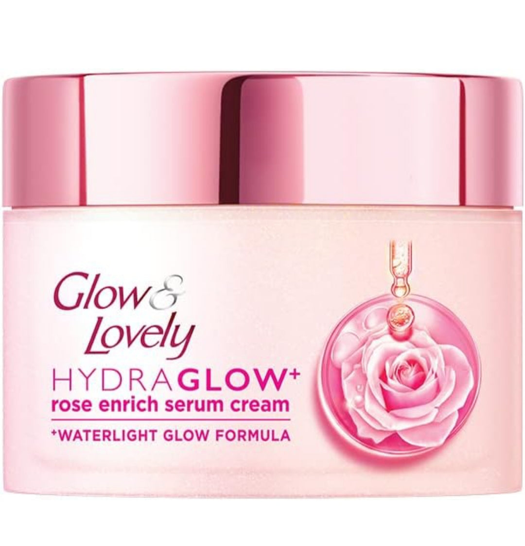 Brightening & Glowing Cream- Glow & Lovely Hydra Glow Rose Serum Cream 25gm