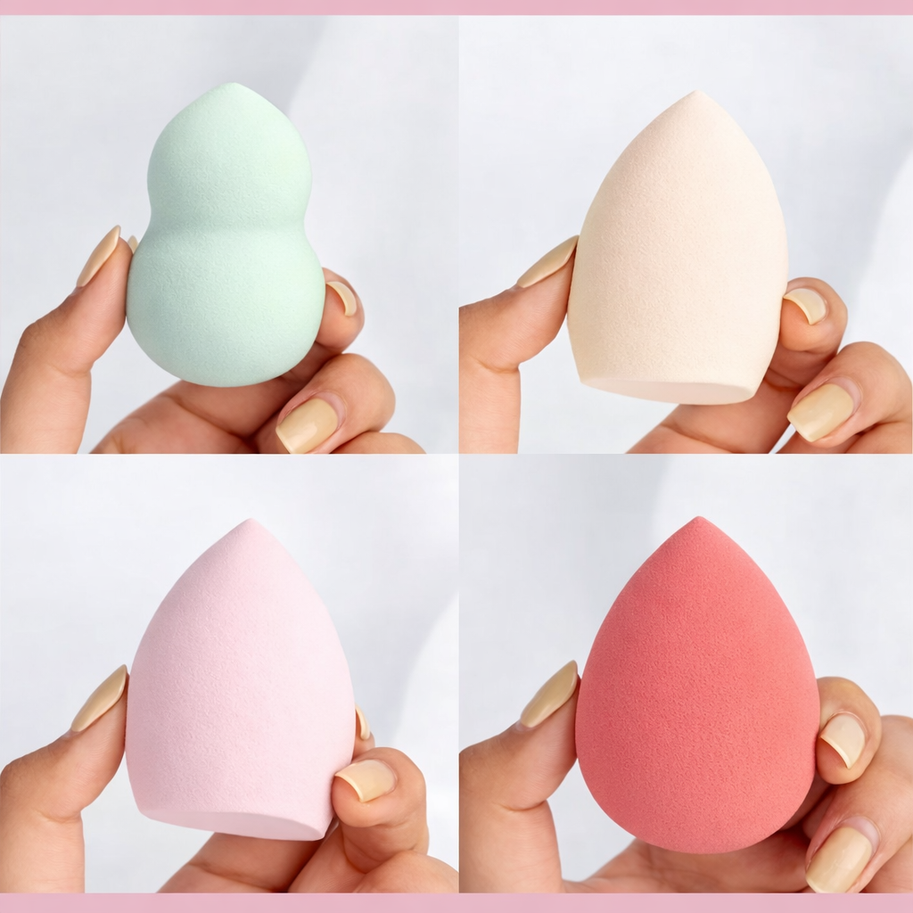 Makeup Puffs, Sponges & Blenders- My Choice Soft & Silky Professional Premium Sponges - Box of 4 Pieces