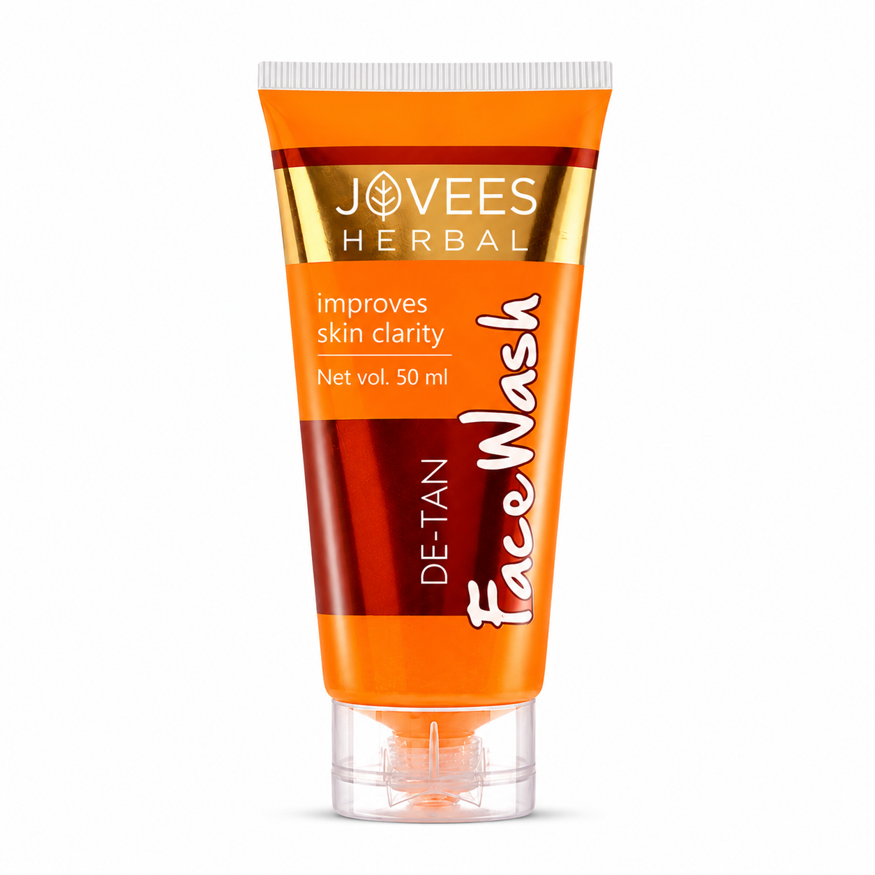 Face Wash- JOVEES Herbal's De-Tan Face Wash with a Powerful Blend of AloeVera, Green Tea, Carrot, Sweet Cherry, Liquorice and Bearberry extracts which Gently Removes Tan and Improves Skin Clarity - 50ml