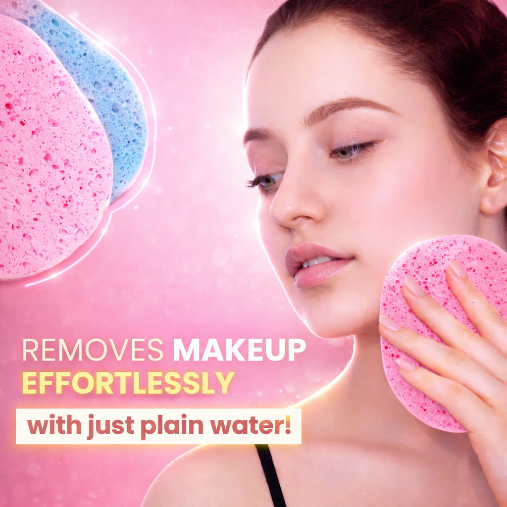 Makeup Puffs, Sponges & Blenders- Sweet Beauty Exfoliate Premium Quality Facial & Makeup Cleansing Sponges - Pack of 2 Pieces