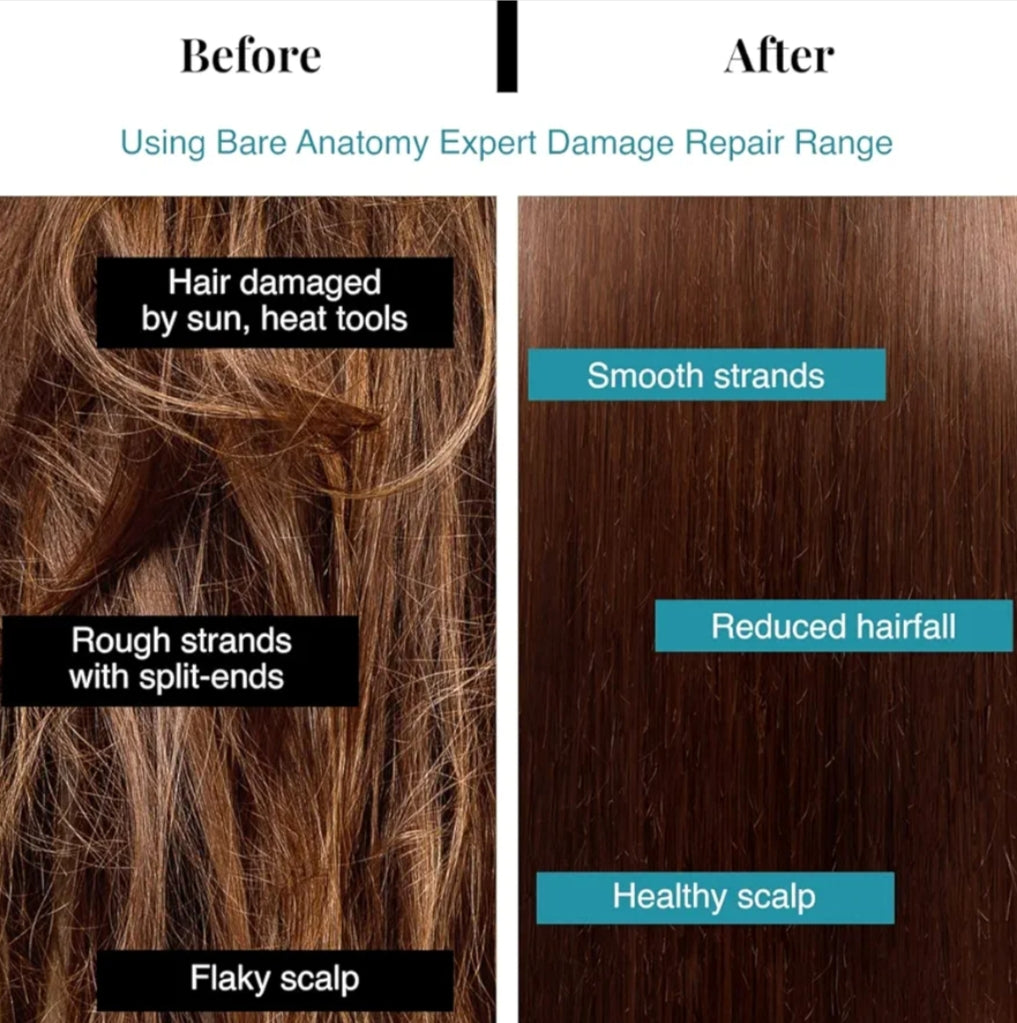 Hair Mask- Bare Anatomy EXPERT Damage Repair Mask with Ceramide A2 and Coconut Milk Protein. Designed to repair and strengthen damaged hair, provides 3x strengthening and improves texture & shine - 250gm