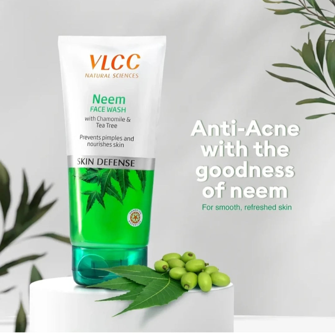 Face Wash- VLCC Skin Defense Neem Face Wash with Chamomile & Tea Tree which Prevents from Pimples and Nourishes Skin 150ml