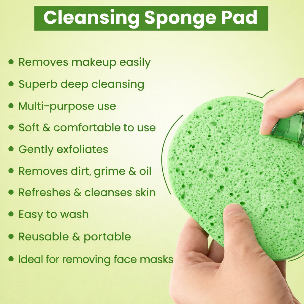 Makeup Puffs, Sponges & Blenders- Sweet Beauty Exfoliate Premium Quality Facial & Makeup Cleansing Sponges - Pack of 2 Pieces