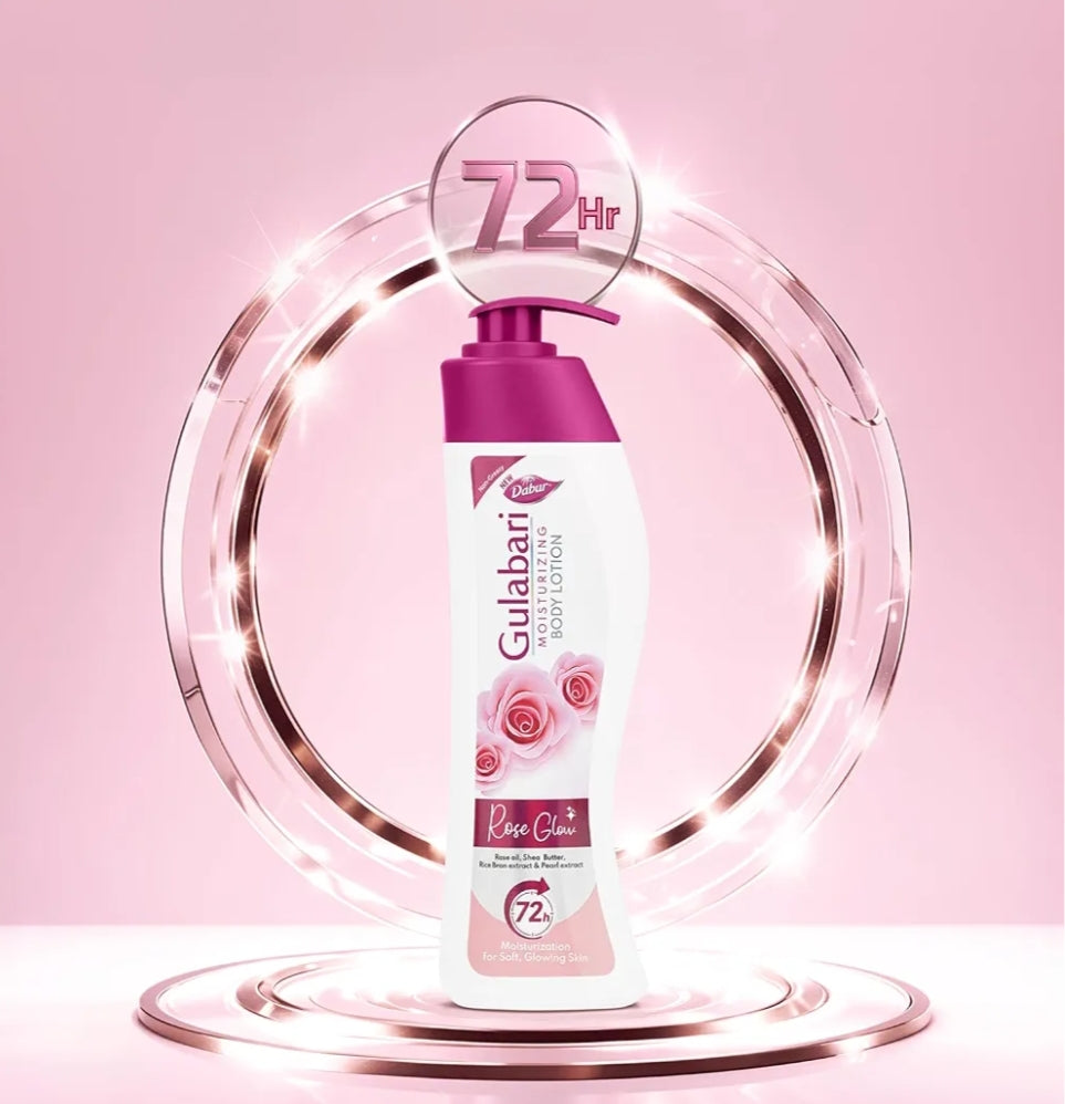 Lotions & Moisturizers- Dabur Gulabari Moisturizing Rose Glow Body Lotion for Dull & Dry Skin 200ml