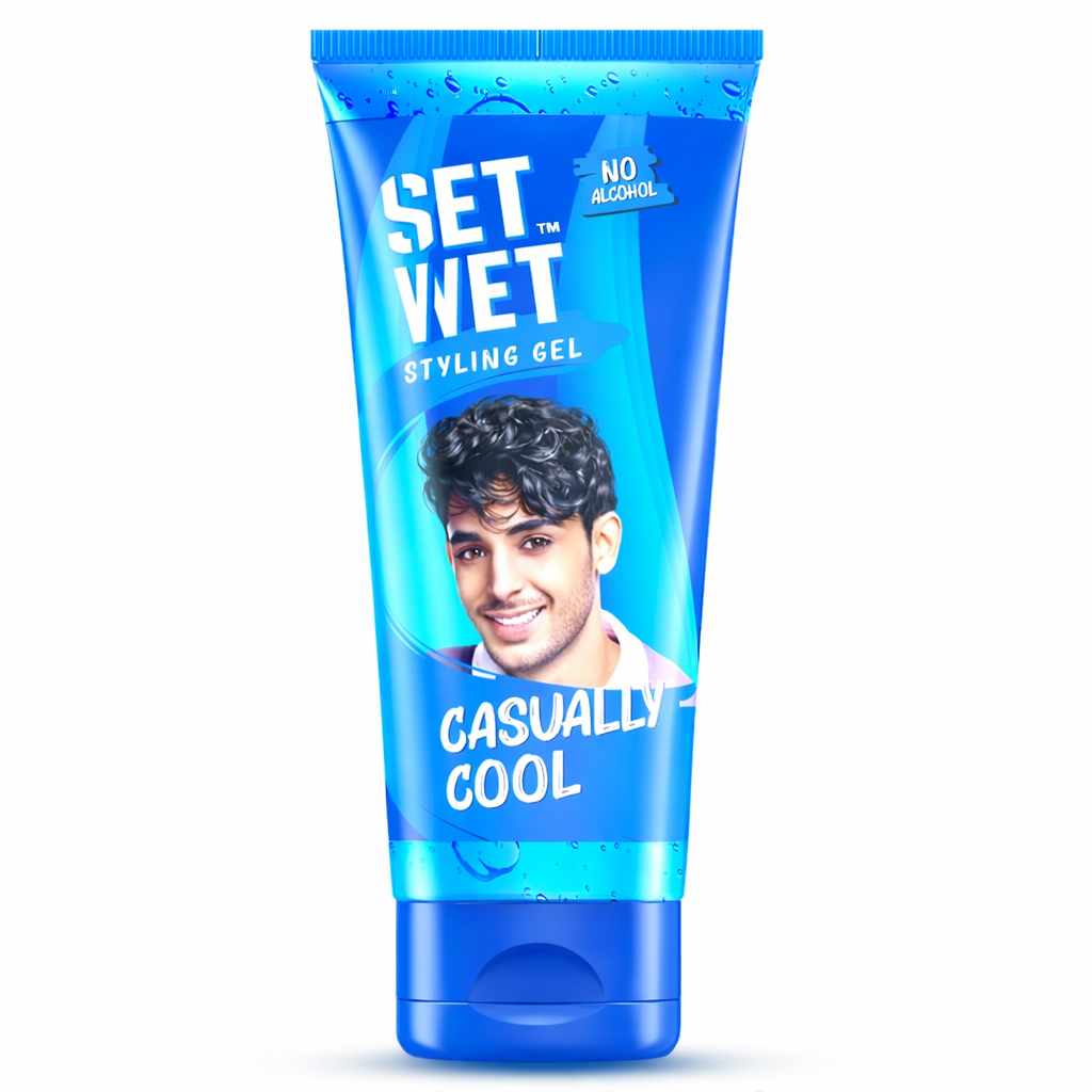 Men's Shaving, Styling and Grooming- SET WET Casually Cool Styling Gel - 50ml