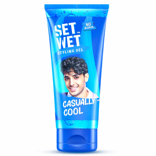 Men's Shaving, Styling and Grooming- SET WET Casually Cool Styling Gel - 50ml