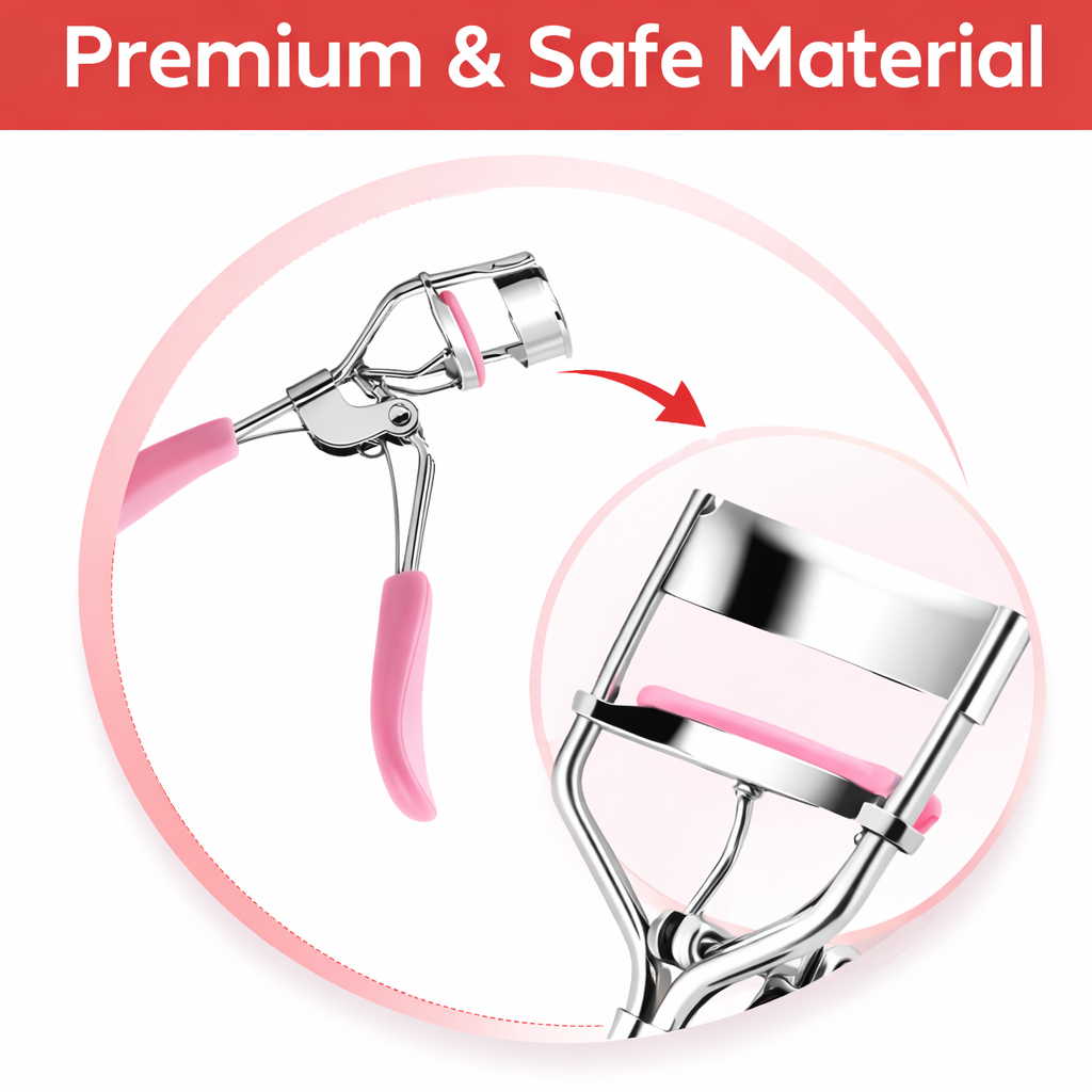 Makeup Eyelash Curler- GGS Wide-Angle Eyelash Curler is designed to curl eyelashes, featuring a stainless steel body and comfortable handles - 1 Piece