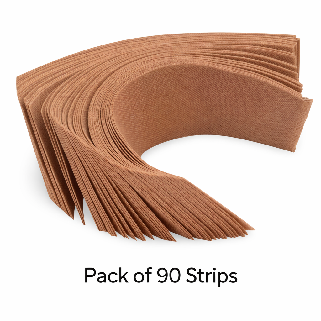 Wax Strips- Divine Beauty's Deluxe Hair Remover Wax Ready Strips (No Warming, No Rubbing) for Legs and Body - Pack of 90 Brown Disposable Strips