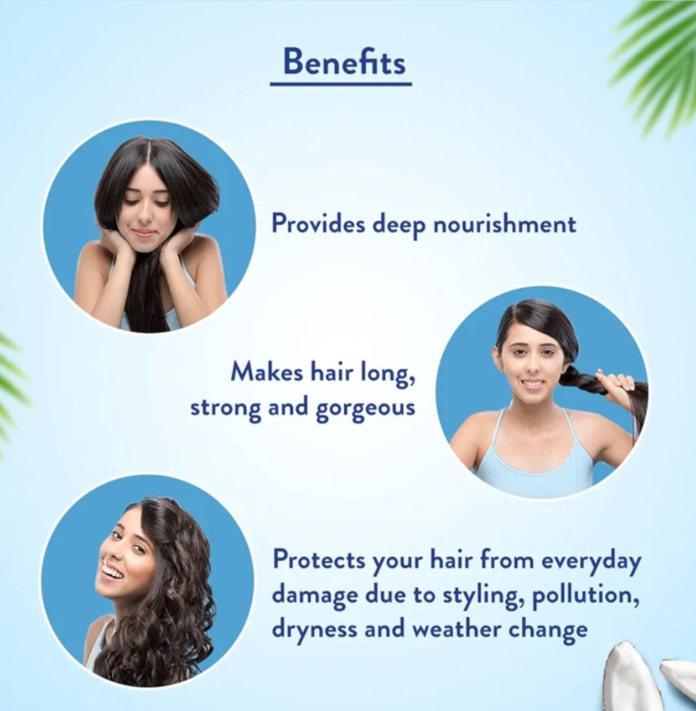 Hair Oil- Parachute Advansed Gold Coconut Hair Oil made with 100% Pure Coconut Oil and is enriched with Vitamin-E which Nourish Hair, Makes it Long, Strong & Healthy - 500ml