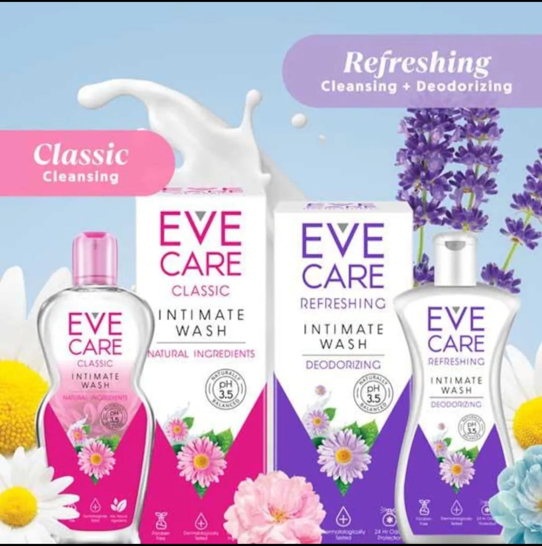 Intimate Wash- Wipro's EVE CARE Refreshing Intimate Wash made with 24Hr Odour Protection- 90ml