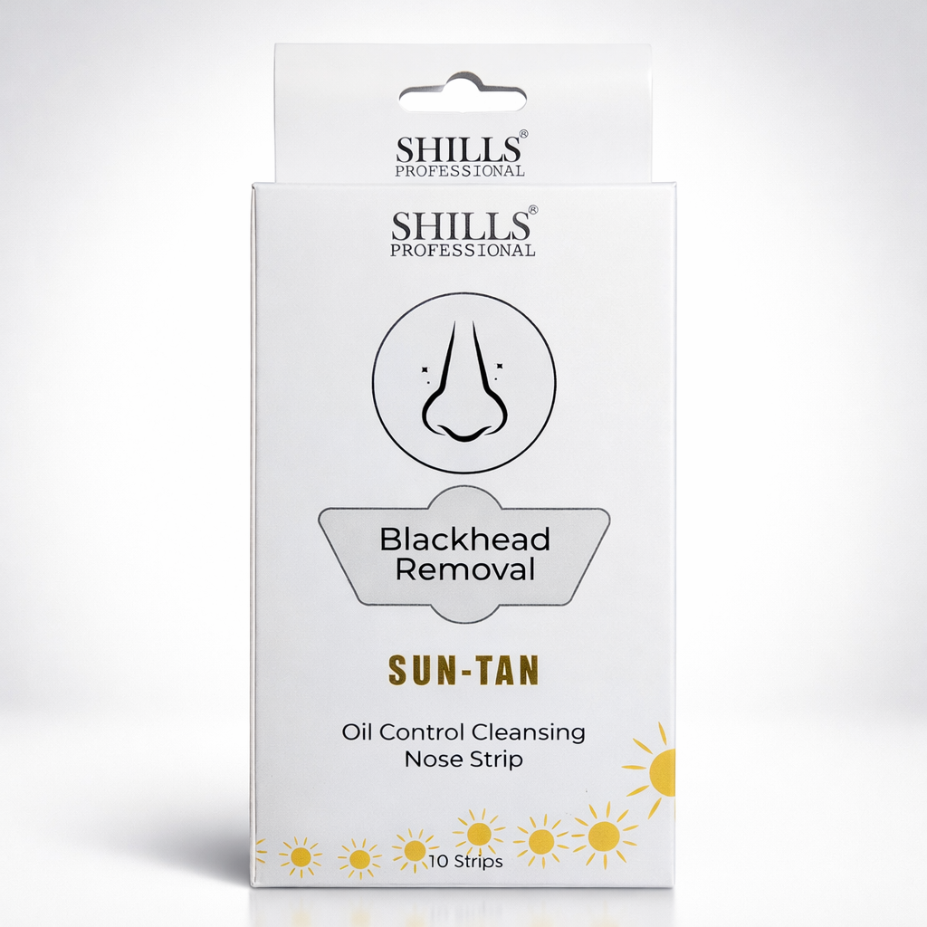 Nose Strip- SHILLS Professional's Blackhead Removal "SUN-TAN" Oil Control Cleansing Nose Strips (Pack of 10 units)