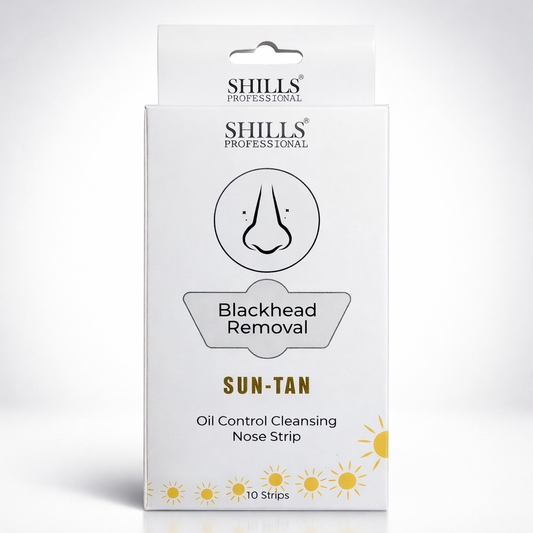 Nose Strip- SHILLS Professional's Blackhead Removal "SUN-TAN" Oil Control Cleansing Nose Strips (Pack of 10 units)