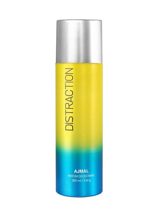 Perfumes & Deodorants- AJMAL Distraction Perfume Deodorant with Aromatic Woody Fragrance 200ml