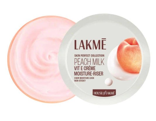 Lotions & Moisturizers- Lakme Peach Milk Vit-E Creme Moisture-Riser 24 Hours Non-Sticky Moisturizer Lock 50gm