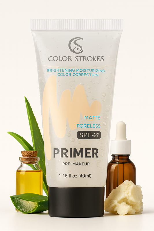 Makeup Primer- Color Strokes Matte & Poreless Pre-Makeup PRIMER with SPF-22 for Brightening, Moisturizing and Color Correction 40ml