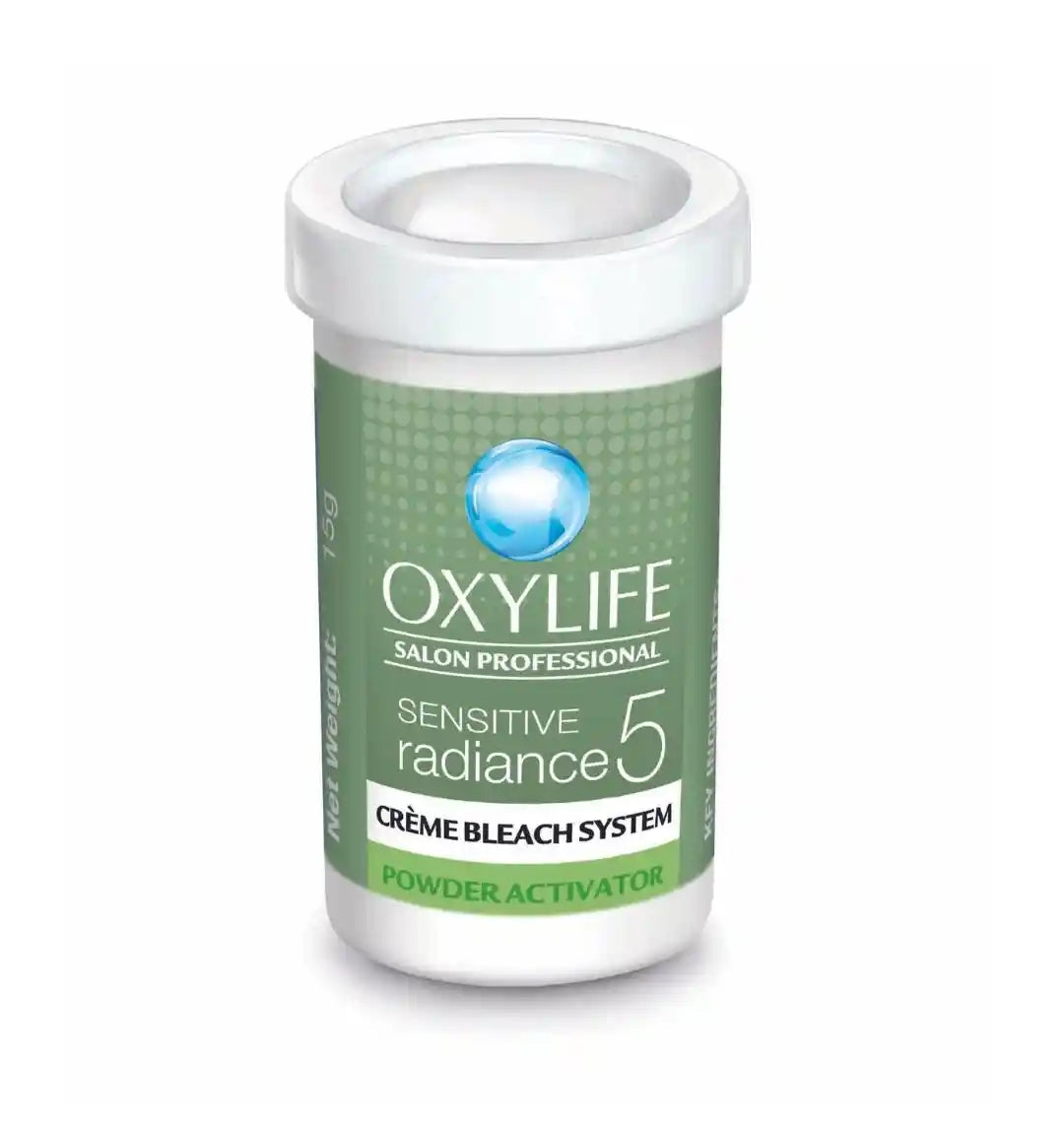 Bleach Cream- OXYLIFE Salon Professional's Aloe Vera enriched SENSITIVE Radiance-5 Bleach Cream with Active Oxygen for Sensitive Skin 310gm (Bleach Cream 210gm, Powder Activator 30gm, Pre-Bleach Cream 35gm & Post-Bleach Cream 35gm)