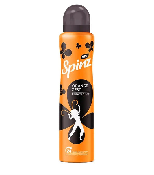 Perfumes & Deodorants- Spinz Orange Zest Perfumed Deo For Women, With International Fragrances For Long Lasting Freshness And 24 Hours Protection From Odour Causing Bacteria, 150ml