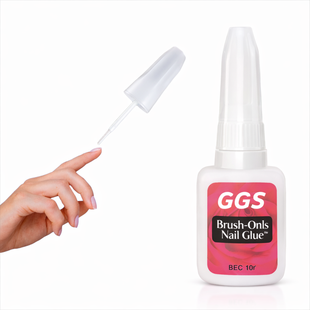 Makeup Nail Glue- GGS Strong Hold Nail Glue with Built-In Brush
