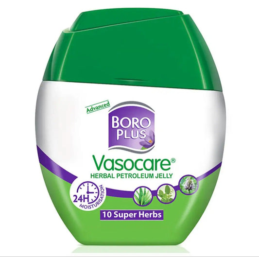 Lotions & Moisturizers- Boro Plus Vasocare Herbal Petroleum Jelly which Moisturizes upto 24 Hours (25 ml)