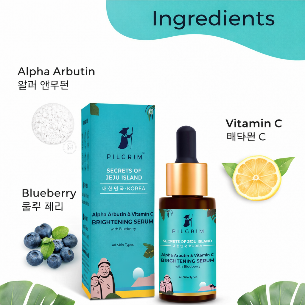 Face Serum- PILGRIM'S Vitamin-C Night Serum with Hyaluronic Acid & White Lotus, suitable for All Skin Types - 30ml