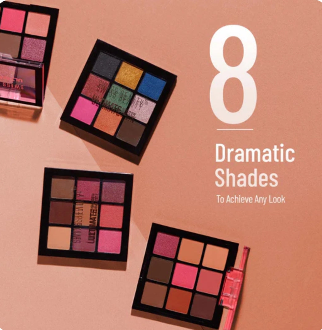 Makeup Eyeshadow- Swiss Beauty Ultimate 9 Color Eyeshadow Palette (Shade-05) consists of highly pigmented shades in matte, shimmer, and metallic finishes for creating endless eye looks - 6gm