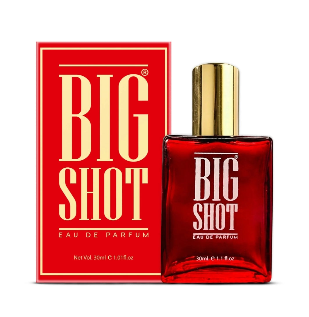 Perfumes & Deodorants- BIG SHOT 'ORIGINAL' Long-Lasting Unisex (Men & Women) EDP Perfume with Blending Notes of Bergamot, Mint, Lavender, Black Pepper, Orange Blossom, and a Base of Amber, Musk, and Sandalwood - 30ml