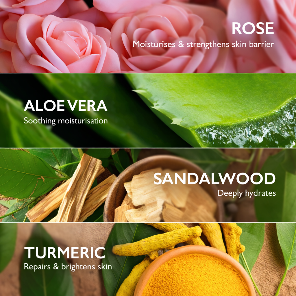 Bathing Soap- Organic Harvest's Luxurious Bathing Bar Combo Pack of 4 Soaps (1. Aloevera, 2. Aqua Cool, 3. Chandan Haldi & 4. Rose - 200gm (50gm x 4)
