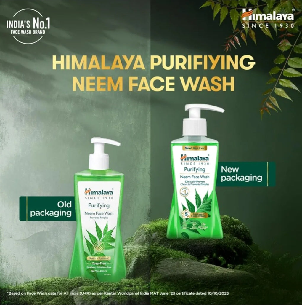 Face Wash- Himalaya Purifying & Clinically Proven Neem Face Wash which Clears & Prevents Pimples - 400ml