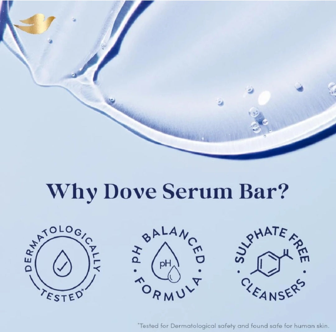 Bathing Soap- Dove Serum Bar with Nutrient Serum for Deep Nourish - Pack of 8 (125gm each)