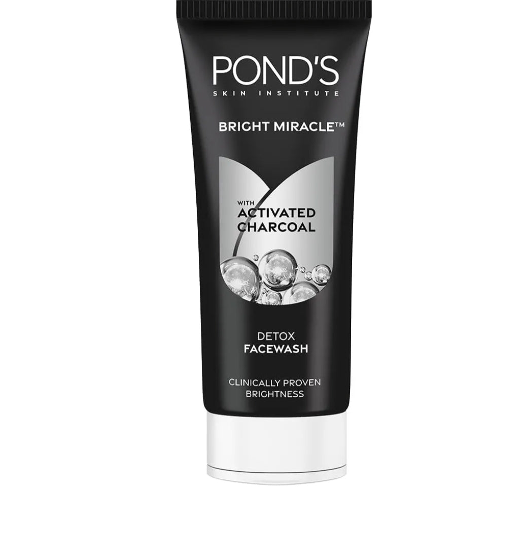 Face Wash- POND'S Bright Miracle with Activated Charcoal Detox Face Wash 50gm
