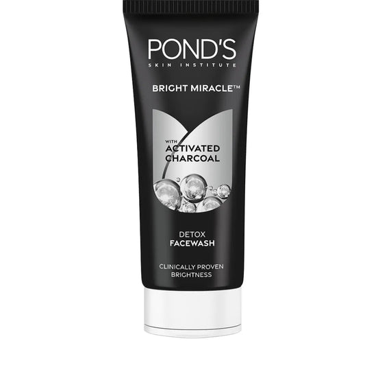 Face Wash- POND'S Bright Miracle with Activated Charcoal Detox Face Wash 50gm