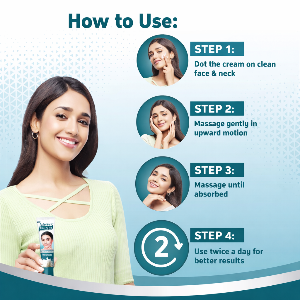 Brightening & Glowing Cream- Fairever Beauty Lift Face Cream enriched with Snow Mushroom & Bioactive Protein for 2 Shades Brighter Skin with Deep Nourishment - 50gm