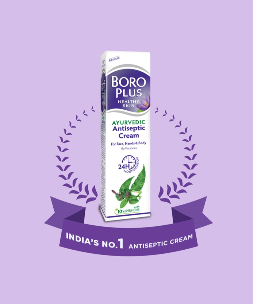 Lotions & Moisturizers- BORO PLUS Healthy Skin Ayurvedic Antiseptic Cream for Face, Hands & Body which makes your skin moisturized upto 24 Hrs - 19ml