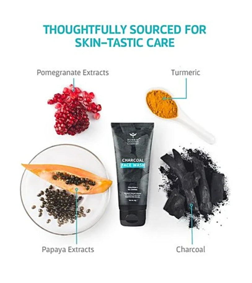 Face Wash- Bombay Shaving Company Charcoal Face Wash which Fights with Pollution & Removes Excess Oil 50gm
