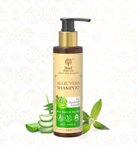 Shampoo and Conditioner- Khadi Natural's Aloe Vera Shampoo with Neem & Tee Tree for Dandruff Control 200ml