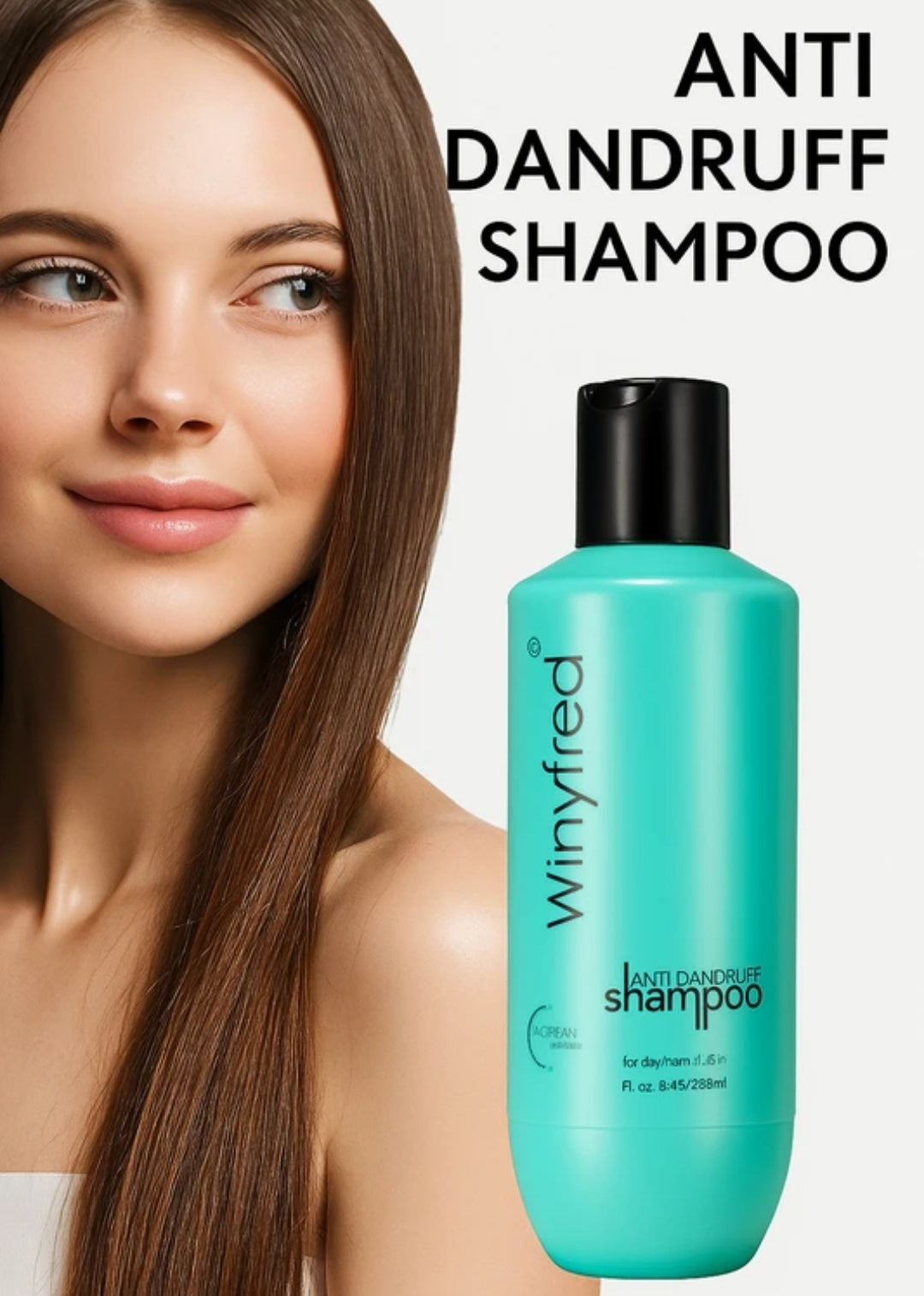 Shampoo and Conditioner- Winyfred Anti Dandruff Shampoo with Korean Formula for Dry and Normal Skin - 250ml