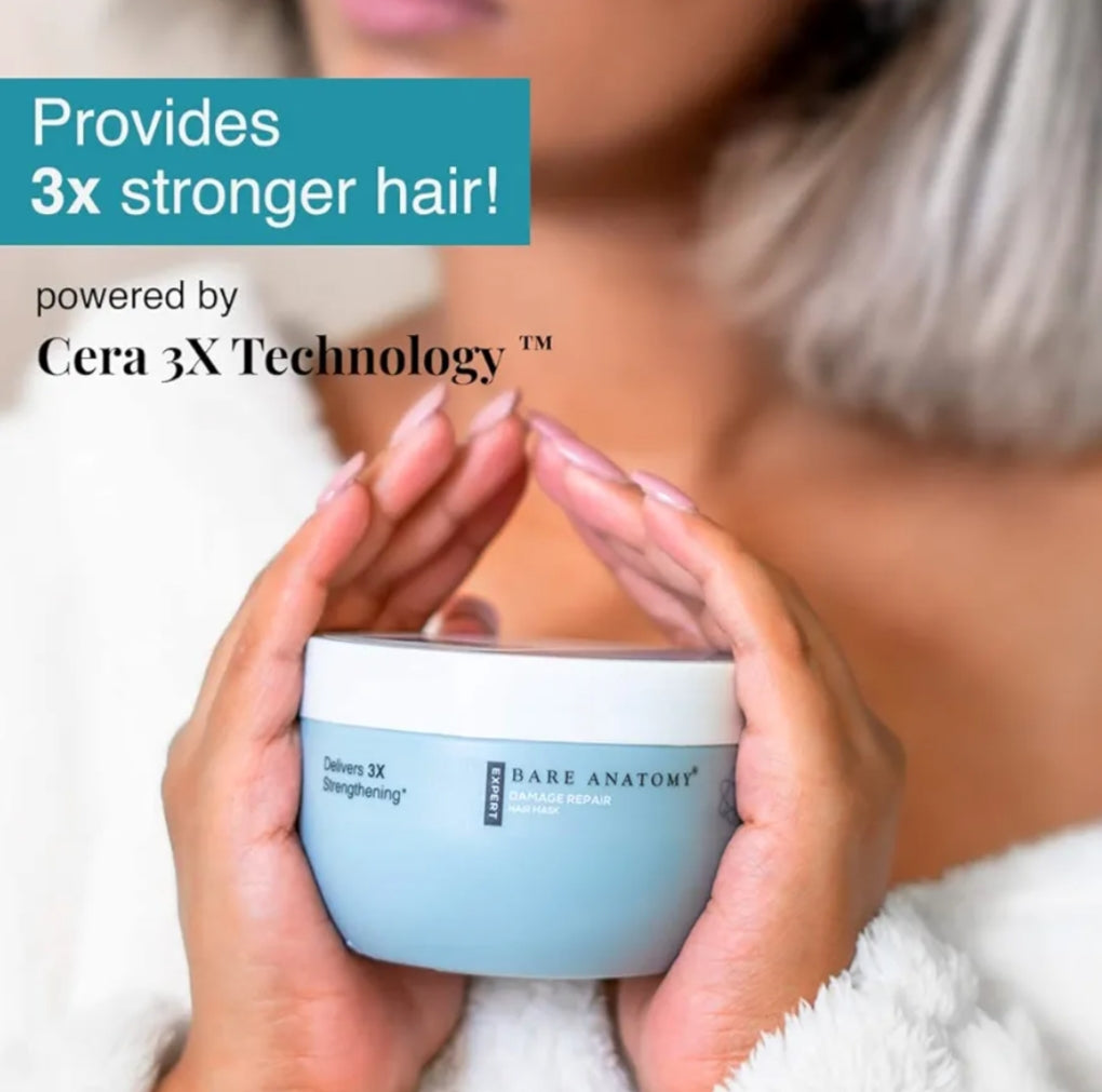 Hair Mask- Bare Anatomy EXPERT Damage Repair Mask with Ceramide A2 and Coconut Milk Protein. Designed to repair and strengthen damaged hair, provides 3x strengthening and improves texture & shine - 250gm