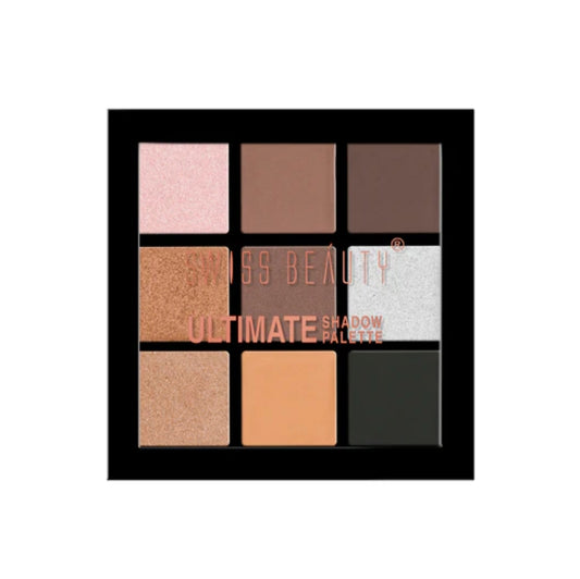 Makeup Eyeshadow- Swiss Beauty Ultimate 9 Color Eyeshadow Palette (Shade-05) consists of highly pigmented shades in matte, shimmer, and metallic finishes for creating endless eye looks - 6gm