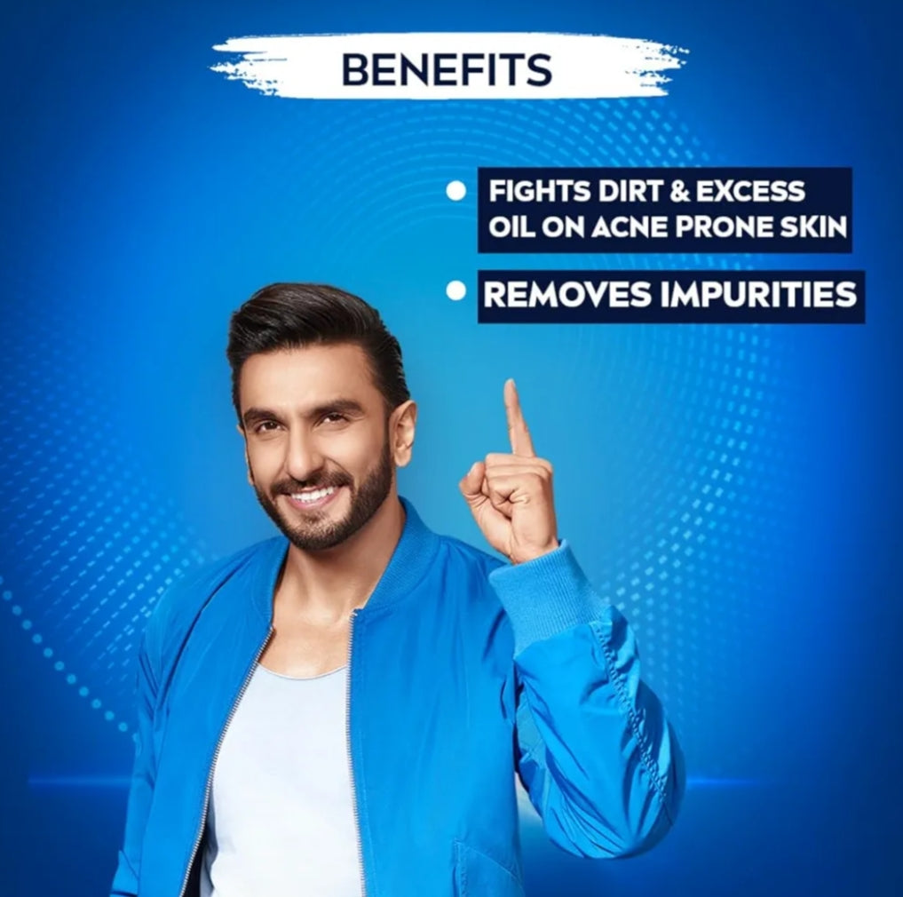 Face Wash- NIVEA Men Acne Control Face Wash with Magnolia Bark, Menthol and Green Tea which Fights with Dirt & Oil and Removes Impurities 50gm