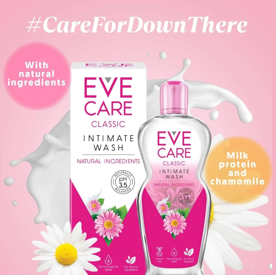 Intimate Wash- Wipro's EVE CARE Classic Intimate Wash made with Natural Ingredients like Milk Protein and Chamomile - 200ml