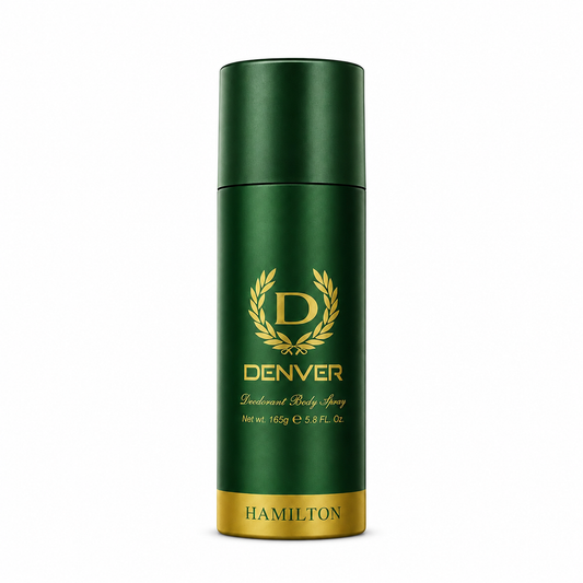 Perfumes & Deodorants- DENVER Hamilton Green Deodorant Body Spray for Long-Lasting Fragrance - 150ml
