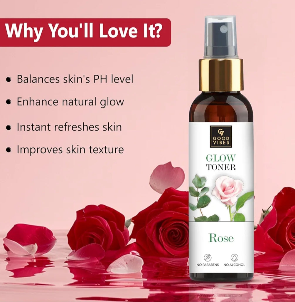 Face Toner- Good Vibes ROSE Glow Toner 120ml