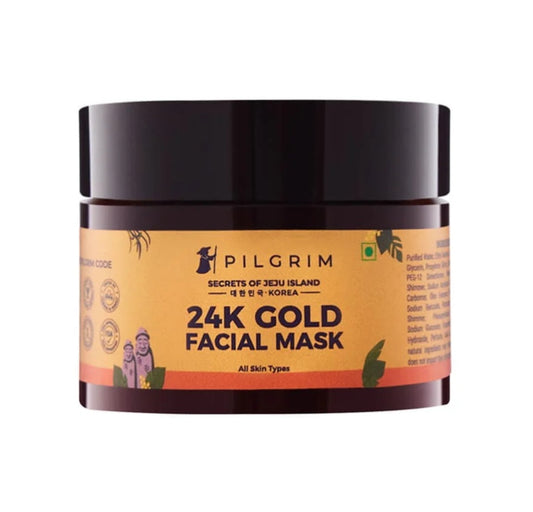 Face Pack and Face Mask- PILGRIM 24K Gold Facial Mask for All Skin Types - 50gm