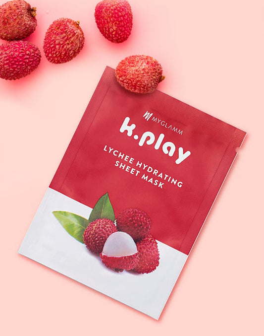Face Sheet Mask- MyGlamm K.Play Lychee Hydrating Sheet Mask 20ml