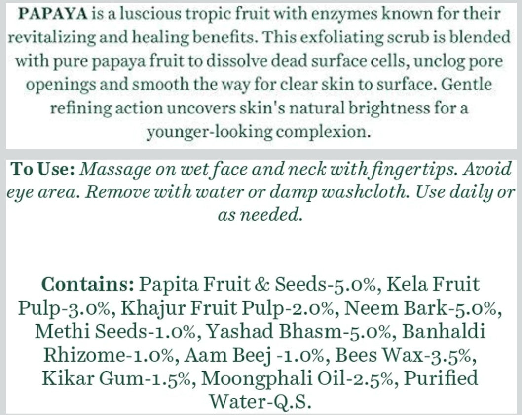 Face Scrub- Biotique Advanced Ayurveda Bio-Papaya Revitalizing Tan Removal Scrub 75gm