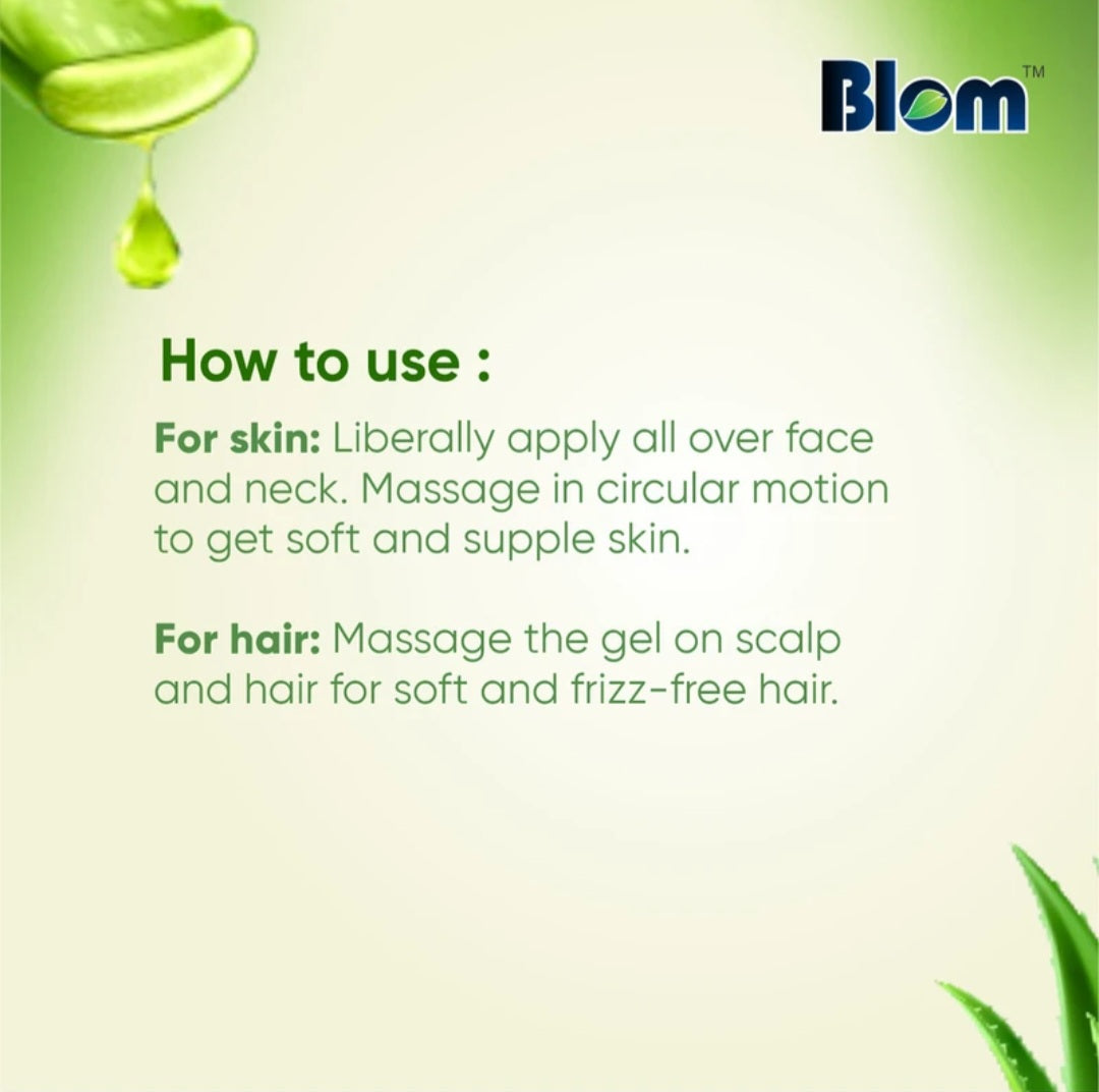 Aloe Vera Gel- Blom Herbal's 100% Pure Ayurvedic Multipurpose Aloe Vera Gel 60ml