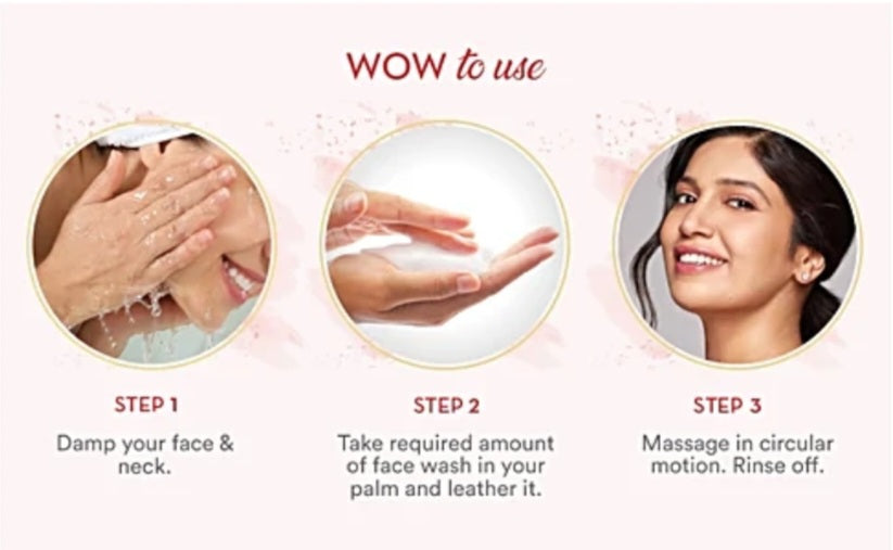 Face Wash- WOW Organic Himalayan Apple Cider Vinegar Foaming Face Wash with Aloe Vera Extract, Vitamins B5 and Vitamin-E 150ml